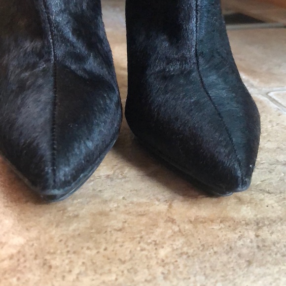 Faux fur black EXPRESS booties! Warn once! - Picture 5 of 5